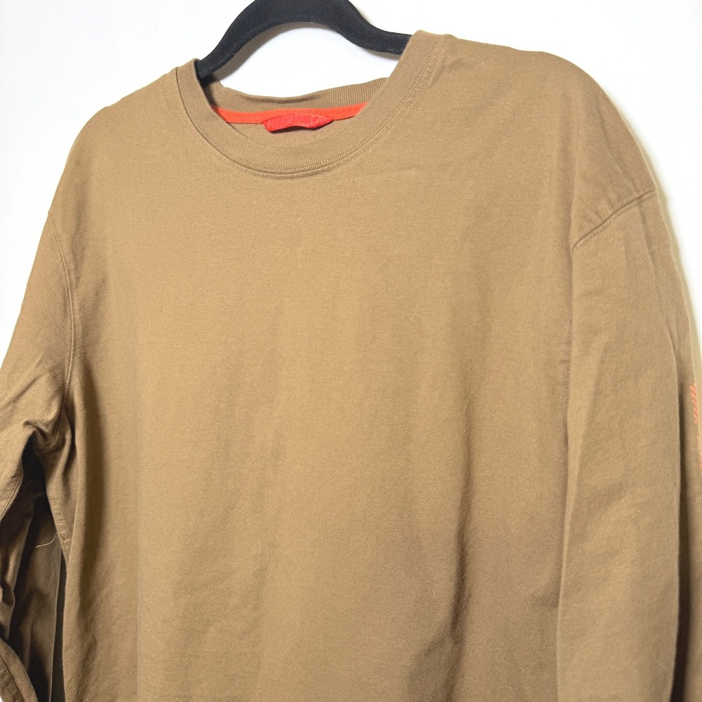 Eddie Bauer Mountain Ops Mens Long Sleeve T-Shirt Brown Cotton XL Tall TL